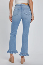 Load image into Gallery viewer, The Julia Light Wash Jeans with Ruffle Hem

