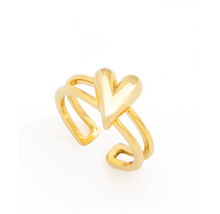 Load image into Gallery viewer, 18k Gold/Rhodium Adjustable Ring
