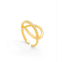 Load image into Gallery viewer, 18k Gold/Rhodium Adjustable Ring

