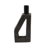 Load image into Gallery viewer, Matte Black Abstract Candle Holders
