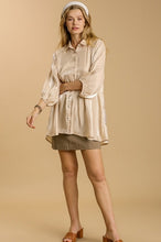 Load image into Gallery viewer, Warm Sand Satin Tiered Tunic Dress
