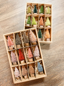 Set of 12 Bottle Brush Trees