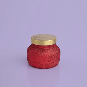 Red Glitter Volcano Candle